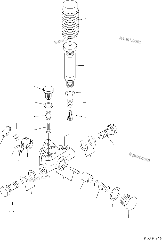 Komatsu parts book diagram for 6D105-1M-F S/N 15149-UP: FUEL INJECTION PUMP (FEED PUMP)