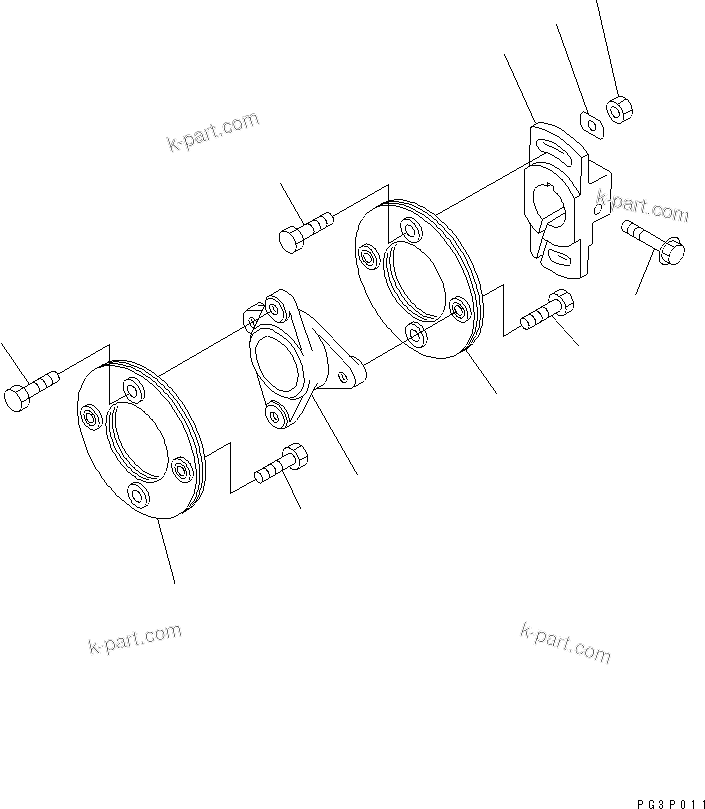 Komatsu parts book diagram for 6D105-1M-P S/N 15149-UP: FUEL INJECTION PUMP (COUPLING) (HIGH ALTITUDE SPEC.)(#55043-)