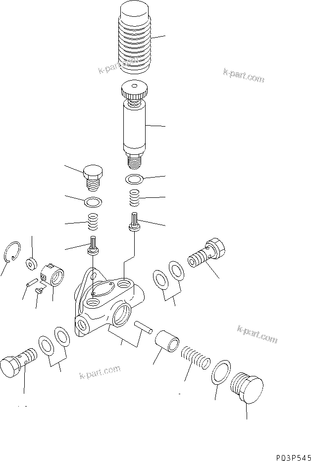 Komatsu parts book diagram for 6D105-1M-P S/N 15149-UP: FUEL INJECTION PUMP (FEED PUMP)(#16269-49999)