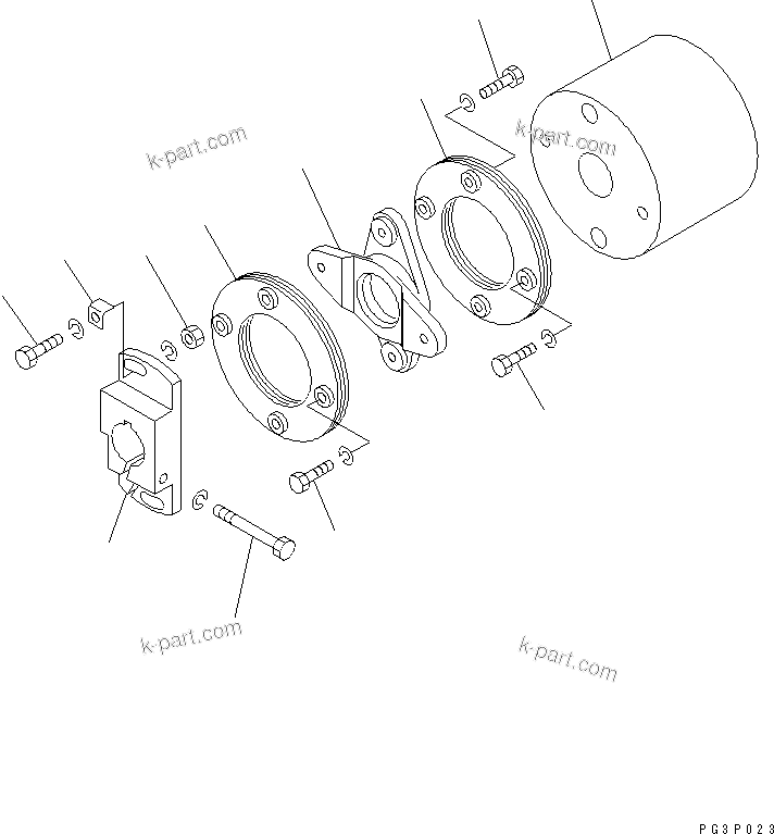 Komatsu parts book diagram for 6D125-1D S/N 10001-UP: FUEL INJECTION PUMP (COUPLING)(#10001-11478)