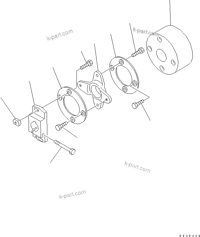 Komatsu parts book diagram for 6D125-1D S/N 10001-UP: FUEL INJECTION PUMP (COUPLING)(#11479-)