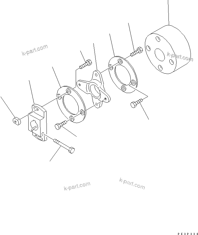 Komatsu parts book diagram for 6D125-1EE S/N 21811-UP: FUEL INJECTION PUMP (COUPLING)(#21965-)
