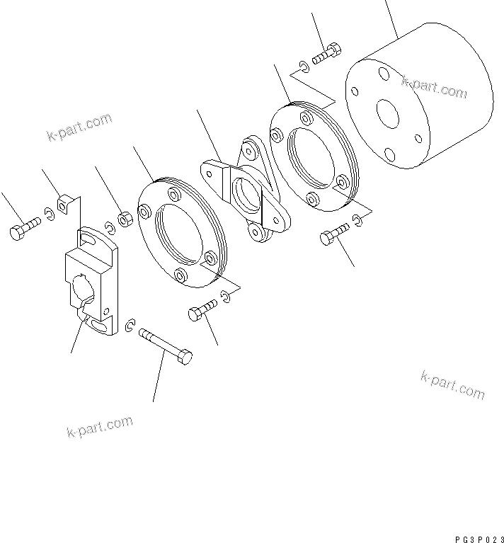 Komatsu parts book diagram for 6D125-1J S/N 10001-UP: FUEL INJECTION PUMP (COUPLING)(#10001-14921)