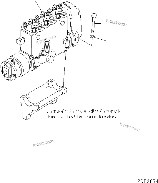 Komatsu parts book diagram for 6D125-1A-EA S/N 10001-UP: FUEL INJECTION PUMP MOUNTING                                     (WITH ELECTRICAL GOVERNOR)(#19771-)