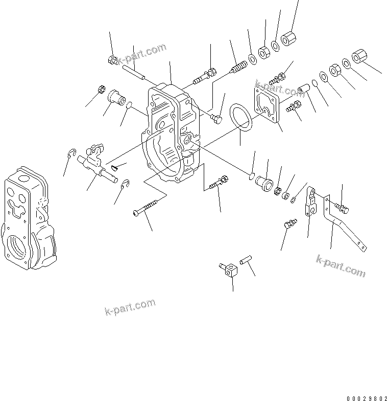 Komatsu parts book diagram for 6D125-1A-EA S/N 10001-UP: FUEL INJECTION PUMP (GOVERNOR) (2/2) (INNER PARTS)(#19771-)