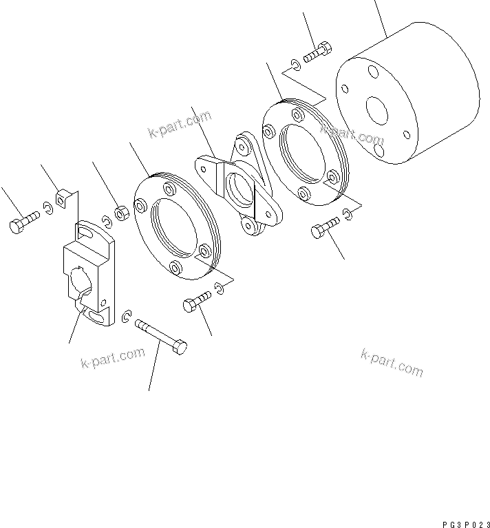 Komatsu parts book diagram for 6D125-1A-EA S/N 10001-UP: FUEL INJECTION PUMP (COUPLING) (INNER PARTS)(#10001-37407)