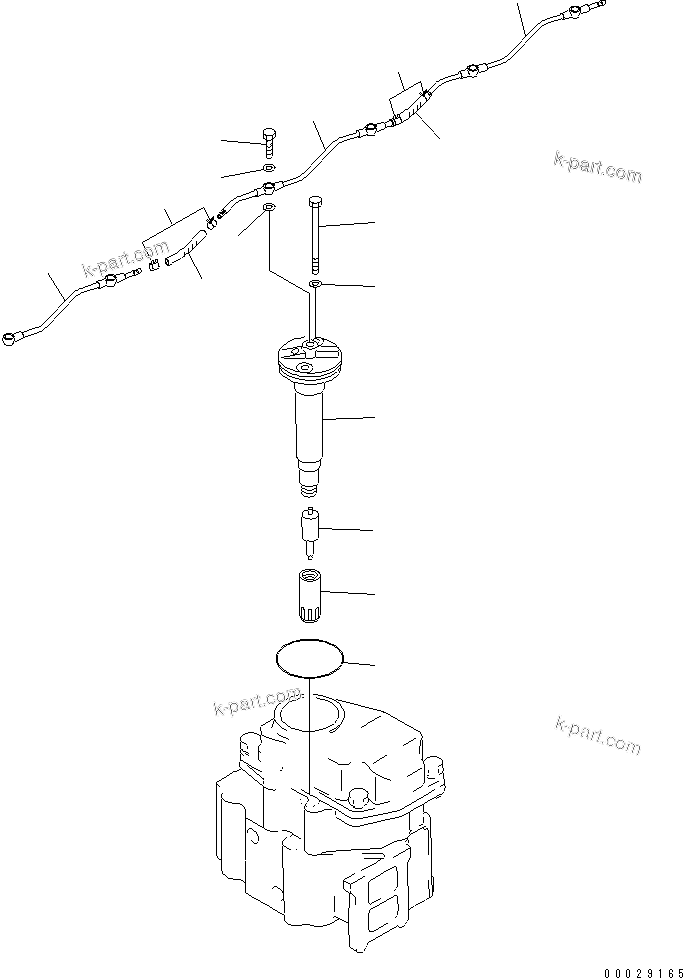 Komatsu parts book diagram for 6D125-1A-EA S/N 10001-UP: INJECTION NOZZLE(#81689-)
