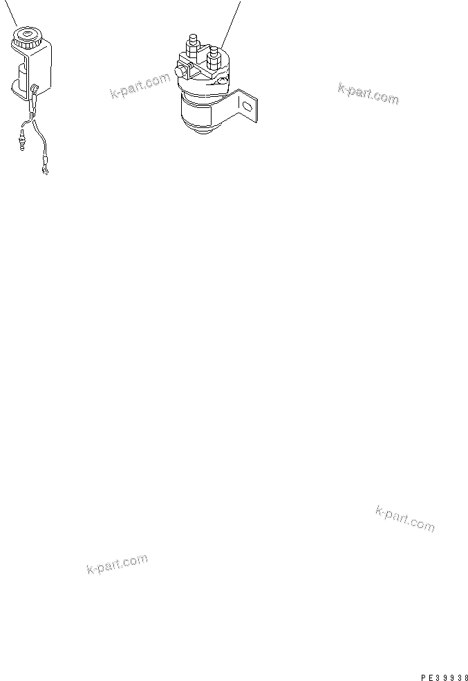 Komatsu parts book diagram for 6D125-1A-EA S/N 10001-UP: HEATER SWITCH AND HEATER SIGNAL