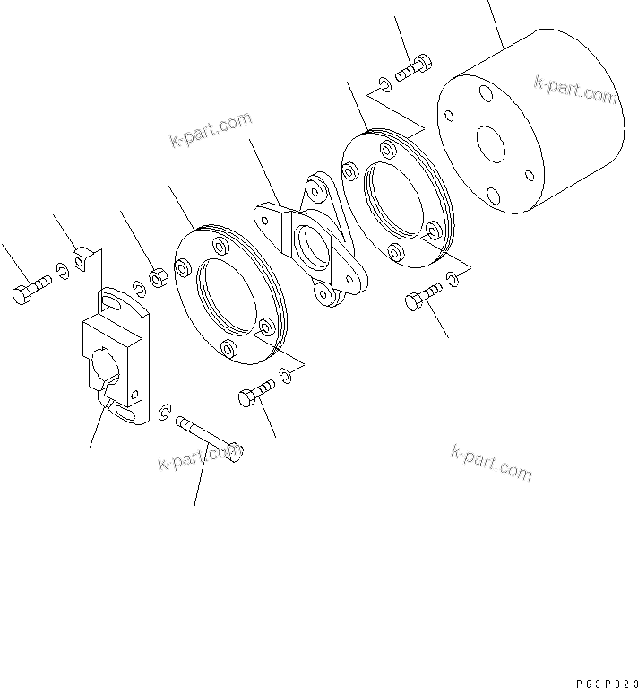 Komatsu parts book diagram for 6D125-1B-EL S/N 10001-UP: FUEL INJECTION PUMP (COUPLING) (INNER PARTS)(#10001-37407)