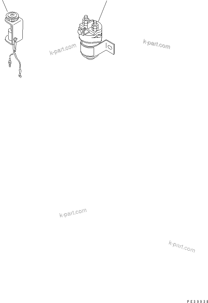 Komatsu parts book diagram for 6D125-1B-EL S/N 10001-UP: HEATER SWITCH AND HEATER SIGNAL