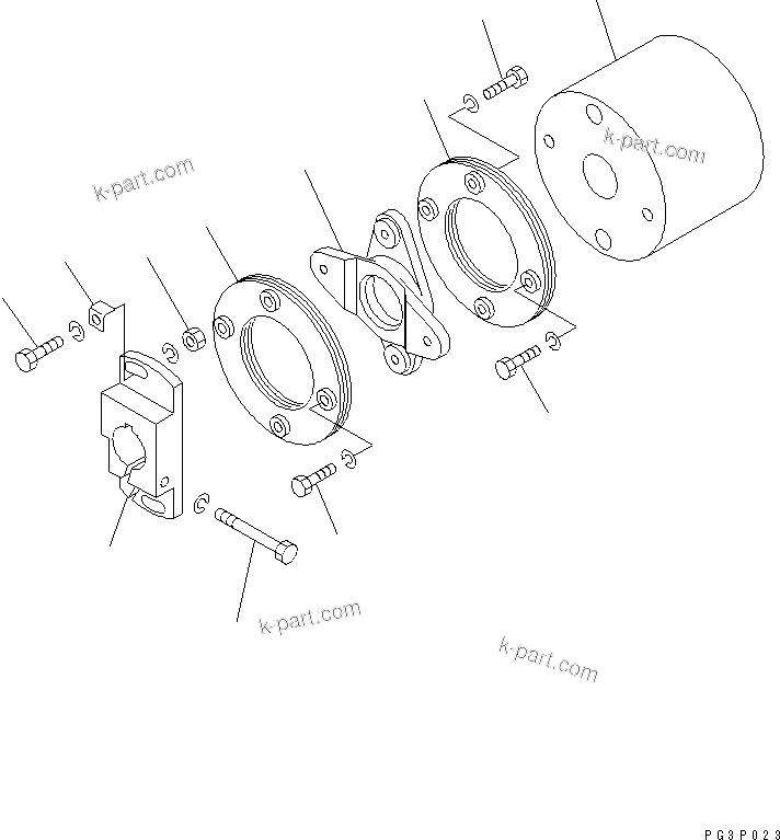 Komatsu parts book diagram for 6D125-1J-EA S/N 10001-UP: FUEL INJECTION PUMP (COUPLING) (INNER PARTS) (WITH TURBOCHARGER)(#10001-14864)