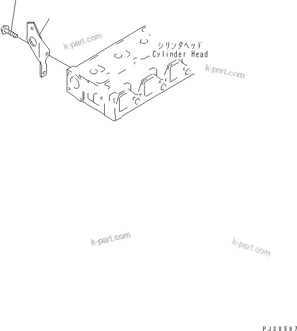 Komatsu parts book diagram for 6D95L-1AC-S S/N 96999-UP: FRONT HANGER (FOR 13A¤ 25A ALTERNATOR)