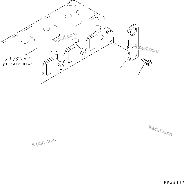 Komatsu parts book diagram for 6D95L-1AC-S S/N 96999-UP: REAR HANGER