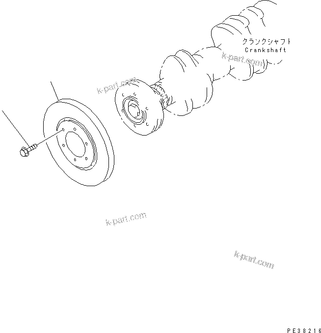 Komatsu parts book diagram for 6D95L-1AC-S S/N 96999-UP: DAMPER