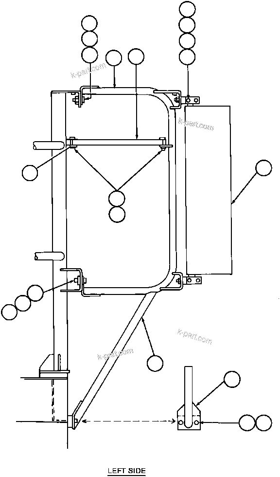 Komatsu parts book diagram for AFE32-BA 830E                 ARCH MINERAL: MIRROR INSTALLATION L.H.