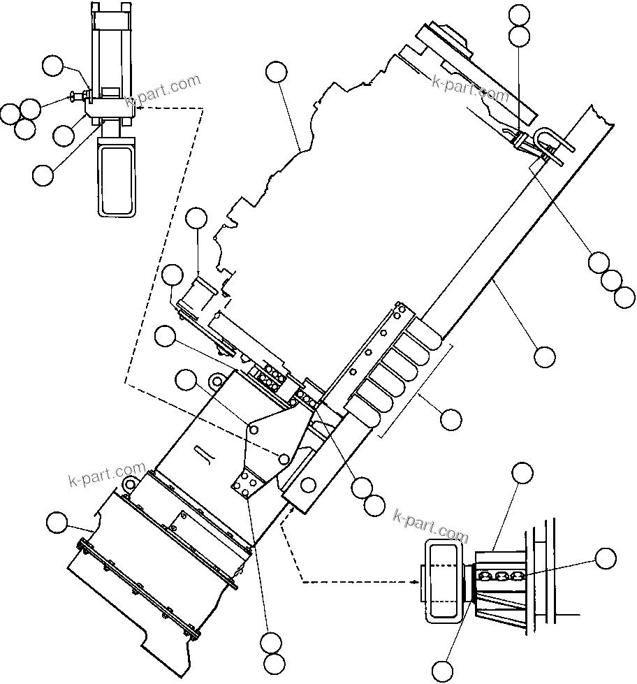 Komatsu parts book diagram for AFE32-BA 830E                 ARCH MINERAL: ENGINE & MISCELLANEOUS INSTL