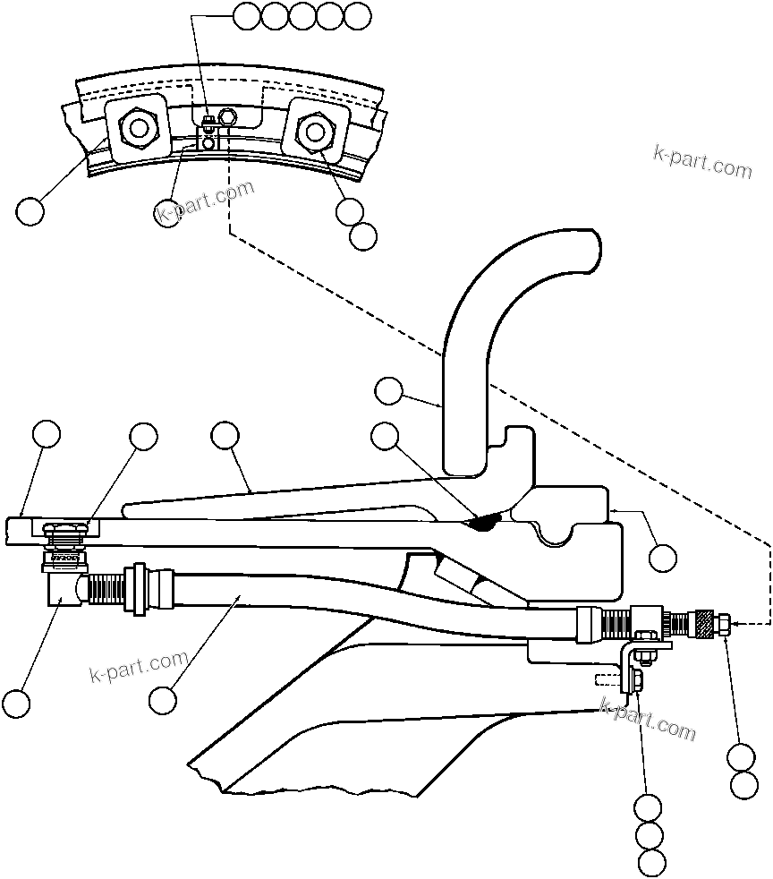 Komatsu parts book diagram for AFE32-BA 830E                 ARCH MINERAL: FRONT WHEEL & MOUNTING