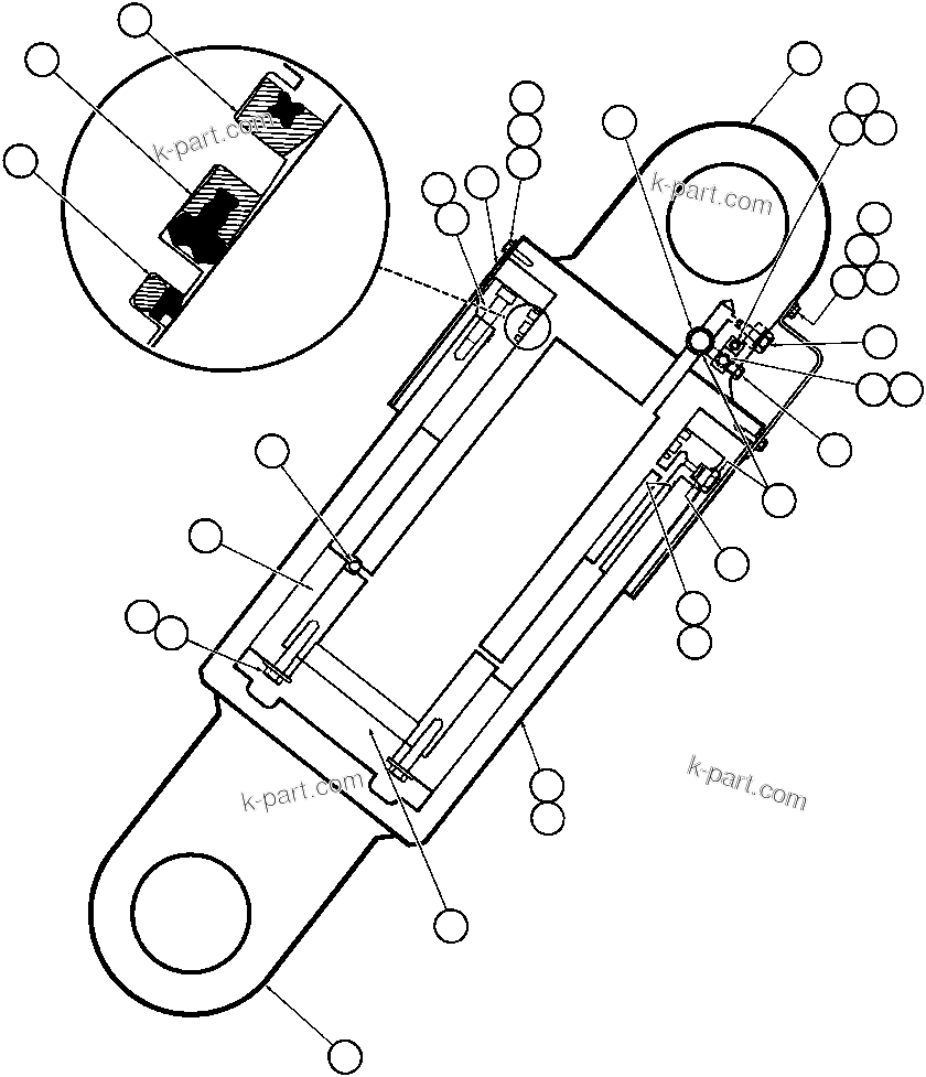 Komatsu parts book diagram for AFE32-BA 830E                 ARCH MINERAL: REAR SUSPENSION ASSM (TZ9085)