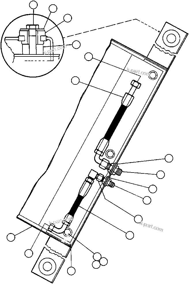 Komatsu parts book diagram for AFE32-BA 830E                 ARCH MINERAL: CONDENSER MOUNTING ASSM