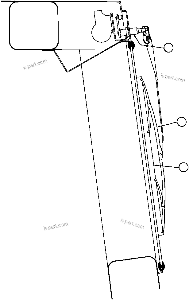 Komatsu parts book diagram for AFE32-BA 830E                 ARCH MINERAL: WINDSHIELD WIPER INSTL