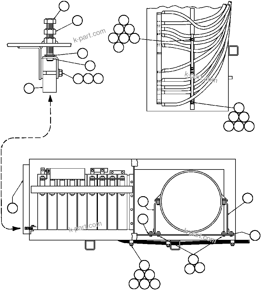 Komatsu parts book diagram for AFE32-BA 830E                 ARCH MINERAL: BLOWN GRID MODULE - 2