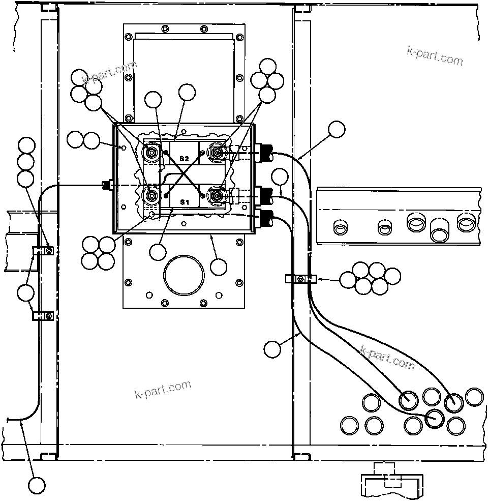 Komatsu parts book diagram for AFE32-BA 830E                 ARCH MINERAL: MOTOR SHUNT INSTL