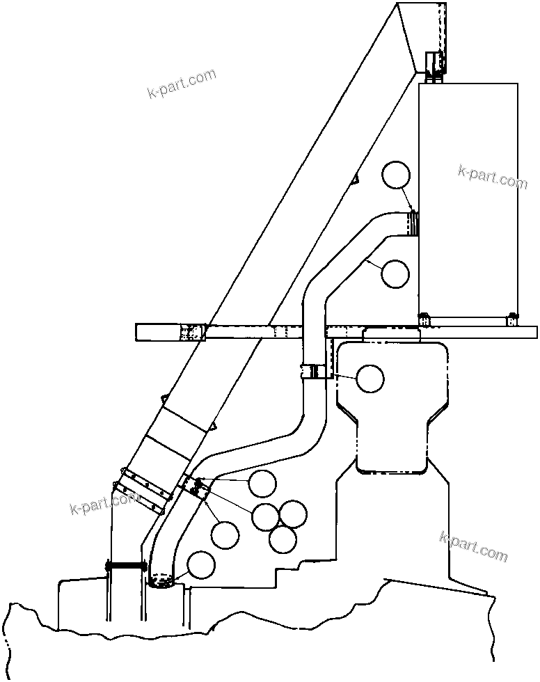 Komatsu parts book diagram for AFE32-BA 830E                 ARCH MINERAL: CABINET PRESSURE CONTROL