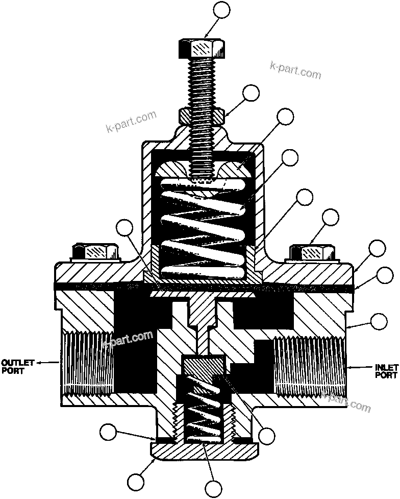 Komatsu parts book diagram for AFE32-BA 830E                 ARCH MINERAL: PRESSURE REGULATOR (VY7272)