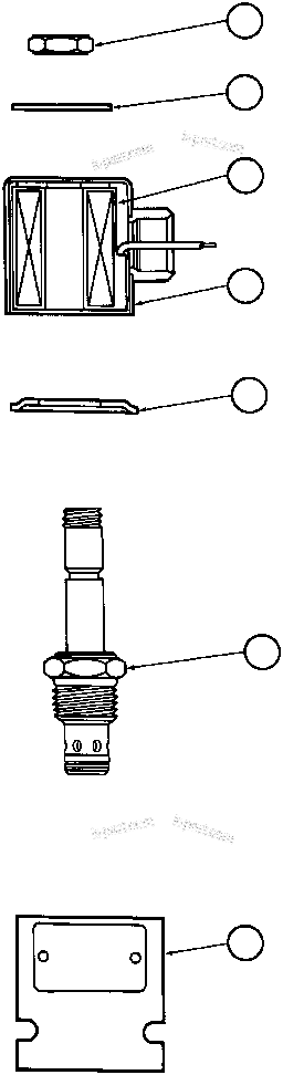 Komatsu parts book diagram for AFE32-BA 830E                 ARCH MINERAL: SOLENOID VALVE ASSM (PB7369)