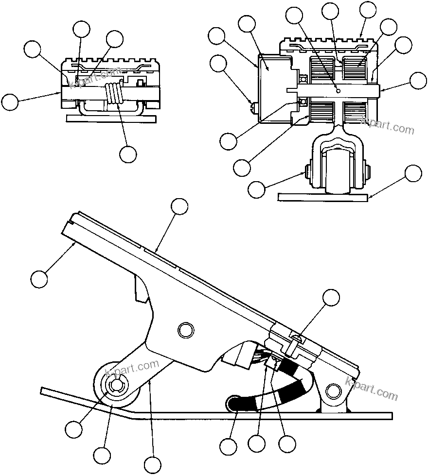 Komatsu parts book diagram for AFE32-BA 830E                 ARCH MINERAL: ELECTRONIC TREADLE (PB8247)