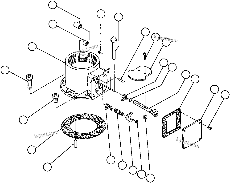 Komatsu parts book diagram for AFE32-BA 830E                 ARCH MINERAL: AUTOMATIC TRIP VALVE (VE4854 (1))