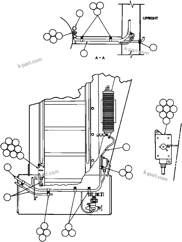 Komatsu parts book diagram for AFE32-BA 830E                 ARCH MINERAL: LEFT UPRIGHT ELECTRICAL GROUP - 2
