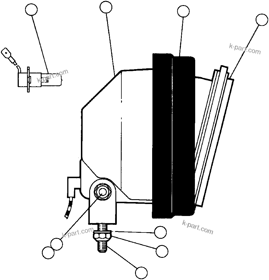 Komatsu parts book diagram for AFE32-BA 830E                 ARCH MINERAL: LIGHT ASSM - 2