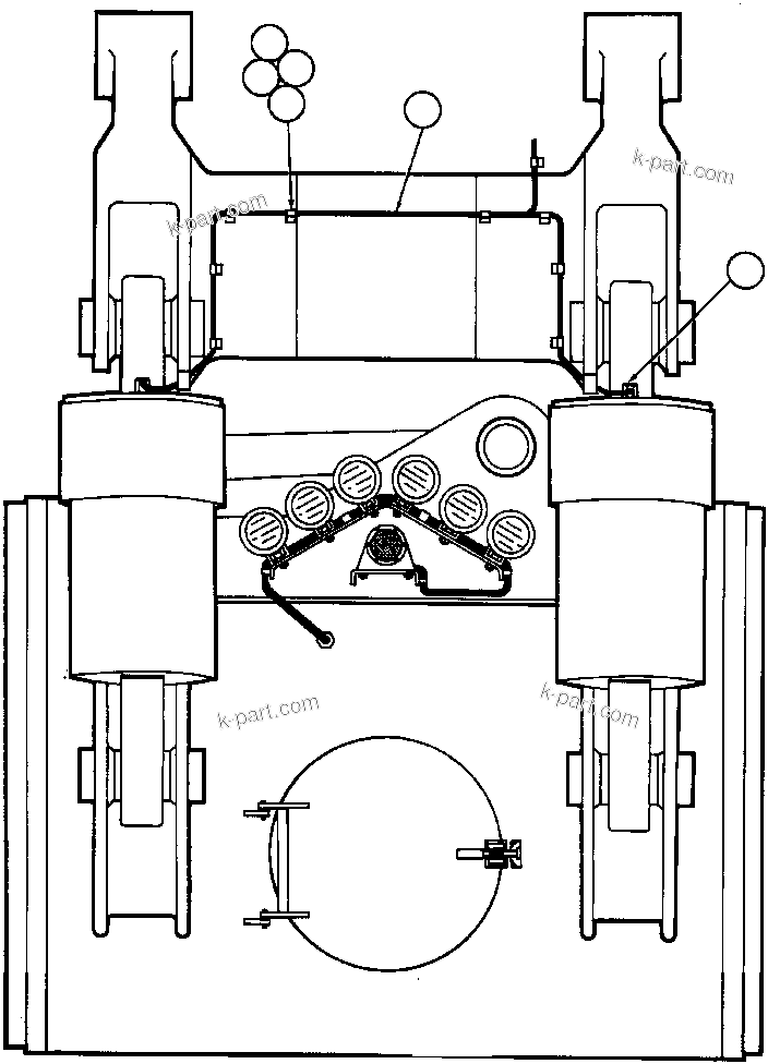 Komatsu parts book diagram for AFE32-BA 830E                 ARCH MINERAL: TWO-SPEED RETARDING INSTL