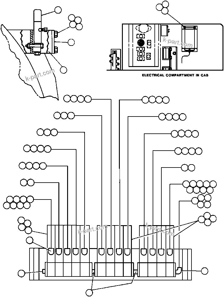 Komatsu parts book diagram for AFE32-BA 830E                 ARCH MINERAL: AUTOMATIC LUBRICATION SYSTEM