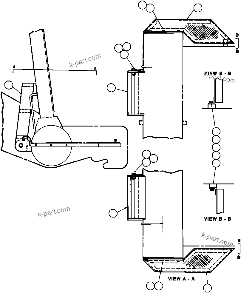 Komatsu parts book diagram for AFE32-ED 830E                 COLLAHUASI: ACCESS LADDER & STEP INSTL