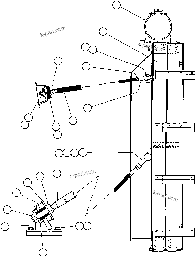Komatsu parts book diagram for AFE32-ED 830E                 COLLAHUASI: RADIATOR & SURGE TANK INSTL