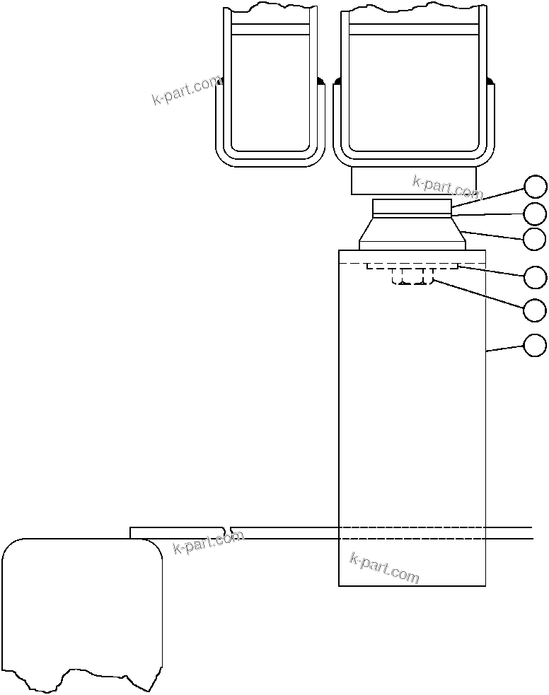 Komatsu parts book diagram for AFE32-ED 830E                 COLLAHUASI: RADIATOR STABILIZER