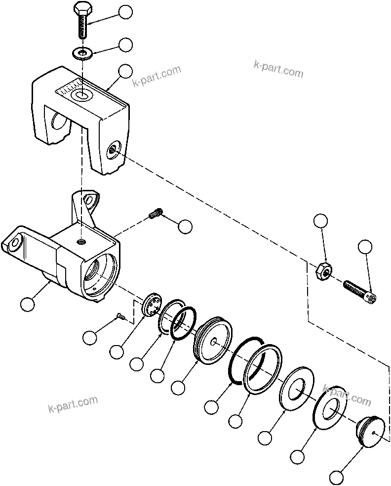 Komatsu parts book diagram for AFE32-ED 830E                 COLLAHUASI: PARKING BRAKE ASSM (PB8995)