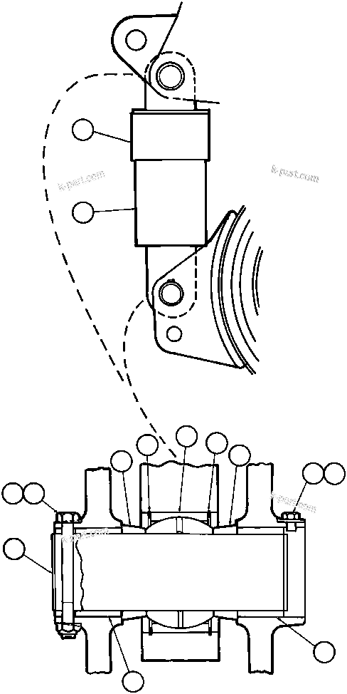 Komatsu parts book diagram for AFE32-ED 830E                 COLLAHUASI: REAR SUSPENSION & MOUNTING