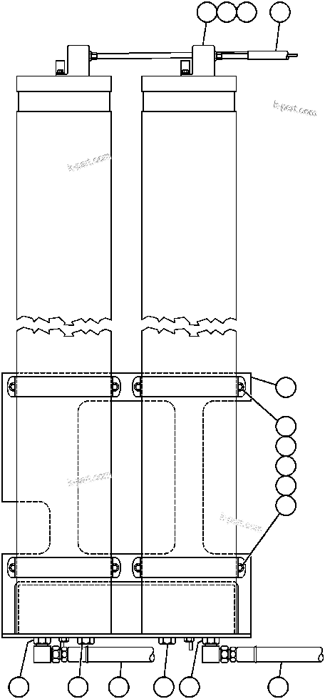 Komatsu parts book diagram for AFE32-ED 830E                 COLLAHUASI: STEERING ACCUMULATOR INSTALLATION