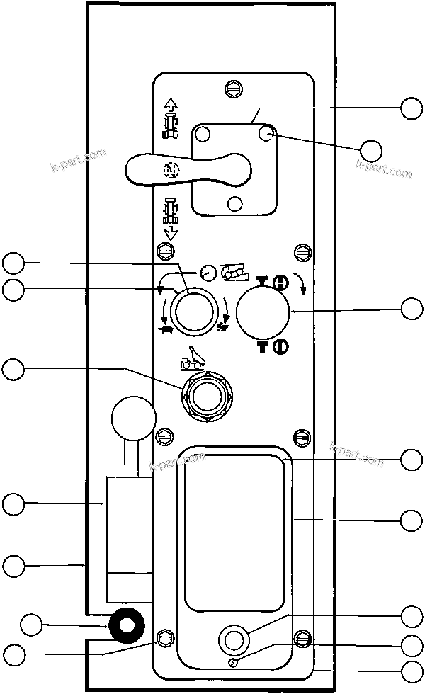 Komatsu parts book diagram for AFE32-ED 830E                 COLLAHUASI: SHIFT CONSOLE INSTL