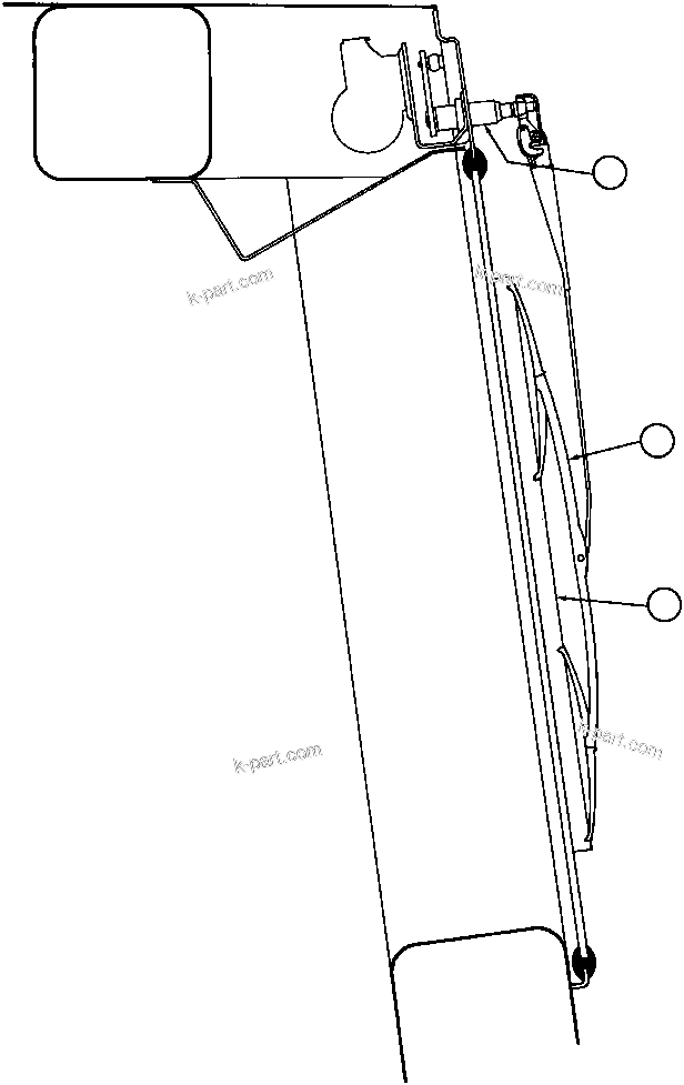 Komatsu parts book diagram for AFE32-ED 830E                 COLLAHUASI: WINDSHIELD WIPER INSTL