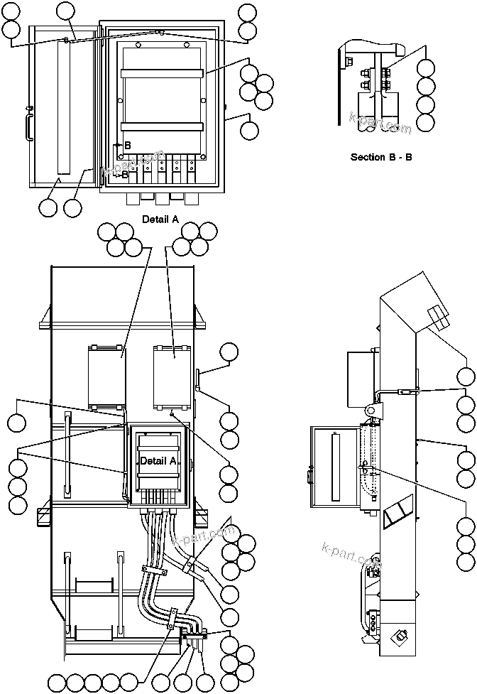 Komatsu parts book diagram for AFE32-ED 830E                 COLLAHUASI: INLET DUCT ASSM