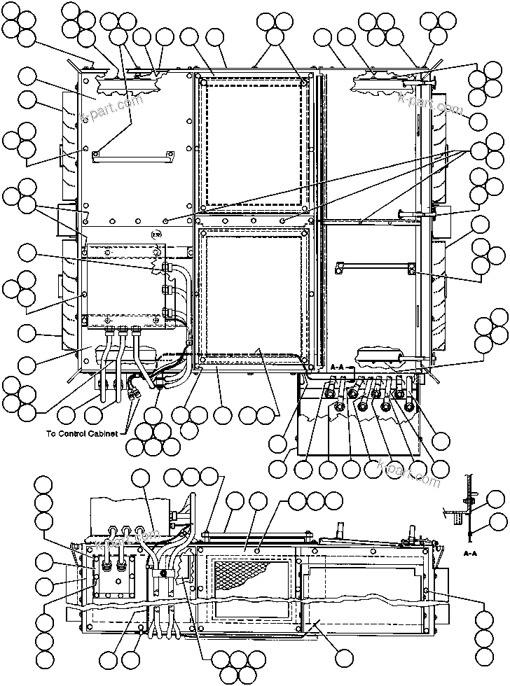 Komatsu parts book diagram for AFE32-ED 830E                 COLLAHUASI: BLOWN GRID - 7 STEP RETARDING