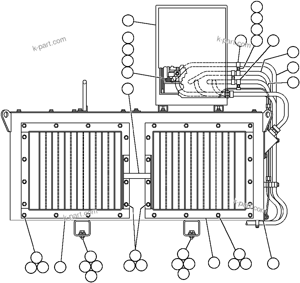 Komatsu parts book diagram for AFE32-ED 830E                 COLLAHUASI: BLOWN GRID - 7 STEP RETARDING - 1