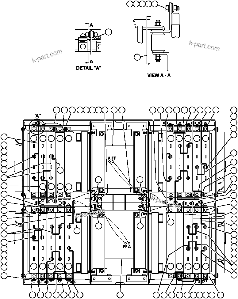 Komatsu parts book diagram for AFE32-ED 830E                 COLLAHUASI: BLOWN GRID - 7 STEP RETARDING - 3
