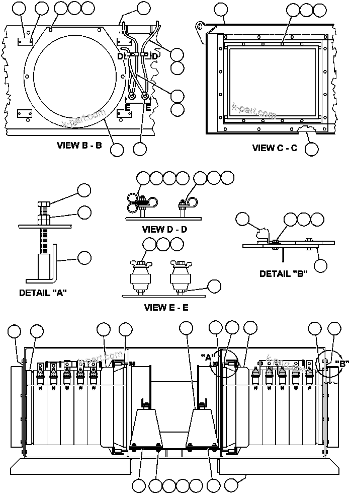 Komatsu parts book diagram for AFE32-ED 830E                 COLLAHUASI: BLOWN GRID - 7 STEP RETARDING - 4