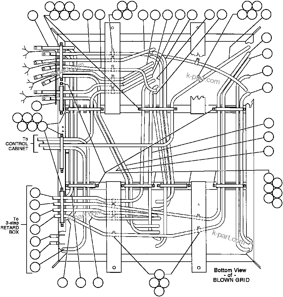 Komatsu parts book diagram for AFE32-ED 830E                 COLLAHUASI: BLOWN GRID - 7 STEP RETARDING - 5