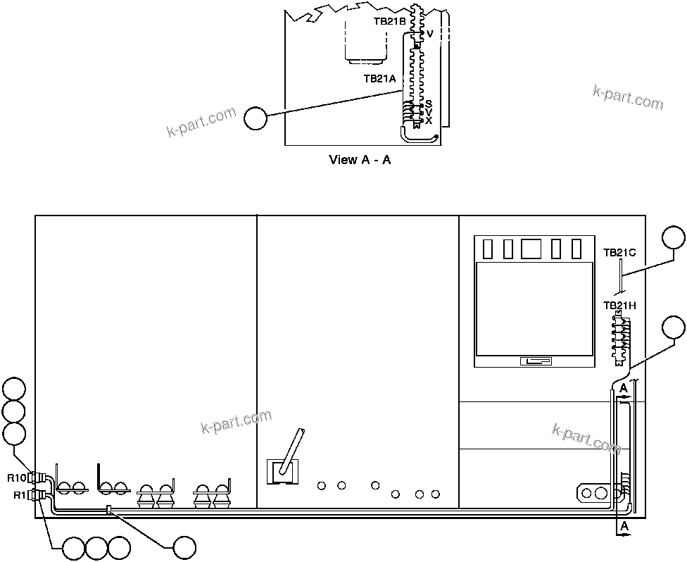Komatsu parts book diagram for AFE32-ED 830E                 COLLAHUASI: 7 STEP RETARD (CABINET)